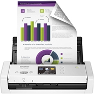 Máy Scan Brother ADS-1700W, Kết nối mạng Wireless, màn hình màu touchscreen 7.1cm Scan nhanh trực tiếp đến USB và máy tính